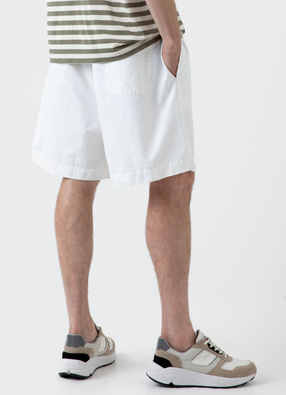 Mens Nigel Cabourn Ripstop Army Short In Off White Ncmshr3514 Whba