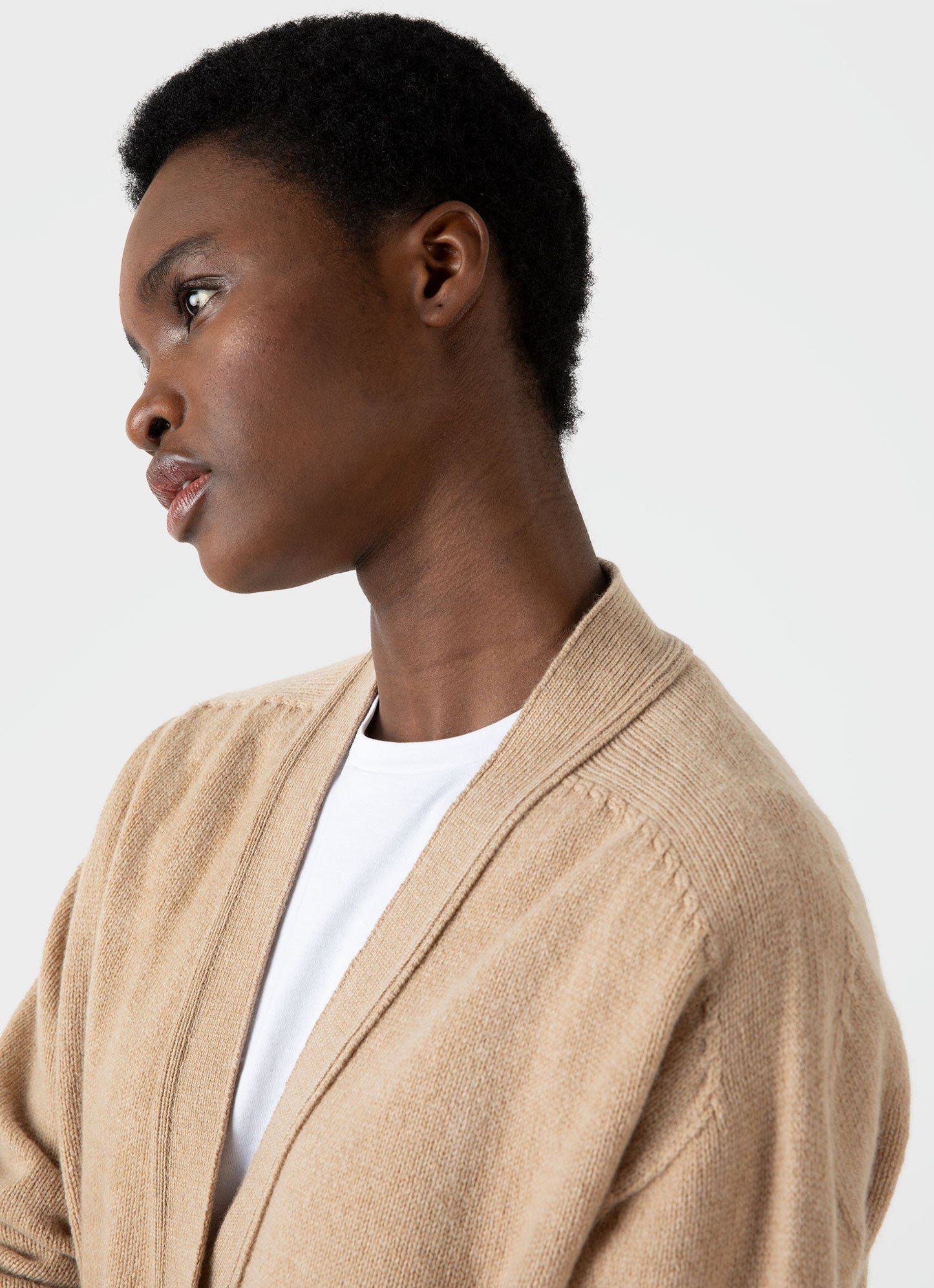 Womens Lambswool Cardigan In Light Camel Wcar8183 Brat