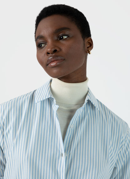 Womens Classic Shirt In Light Blue Ecru Wsht2038 Stlz
