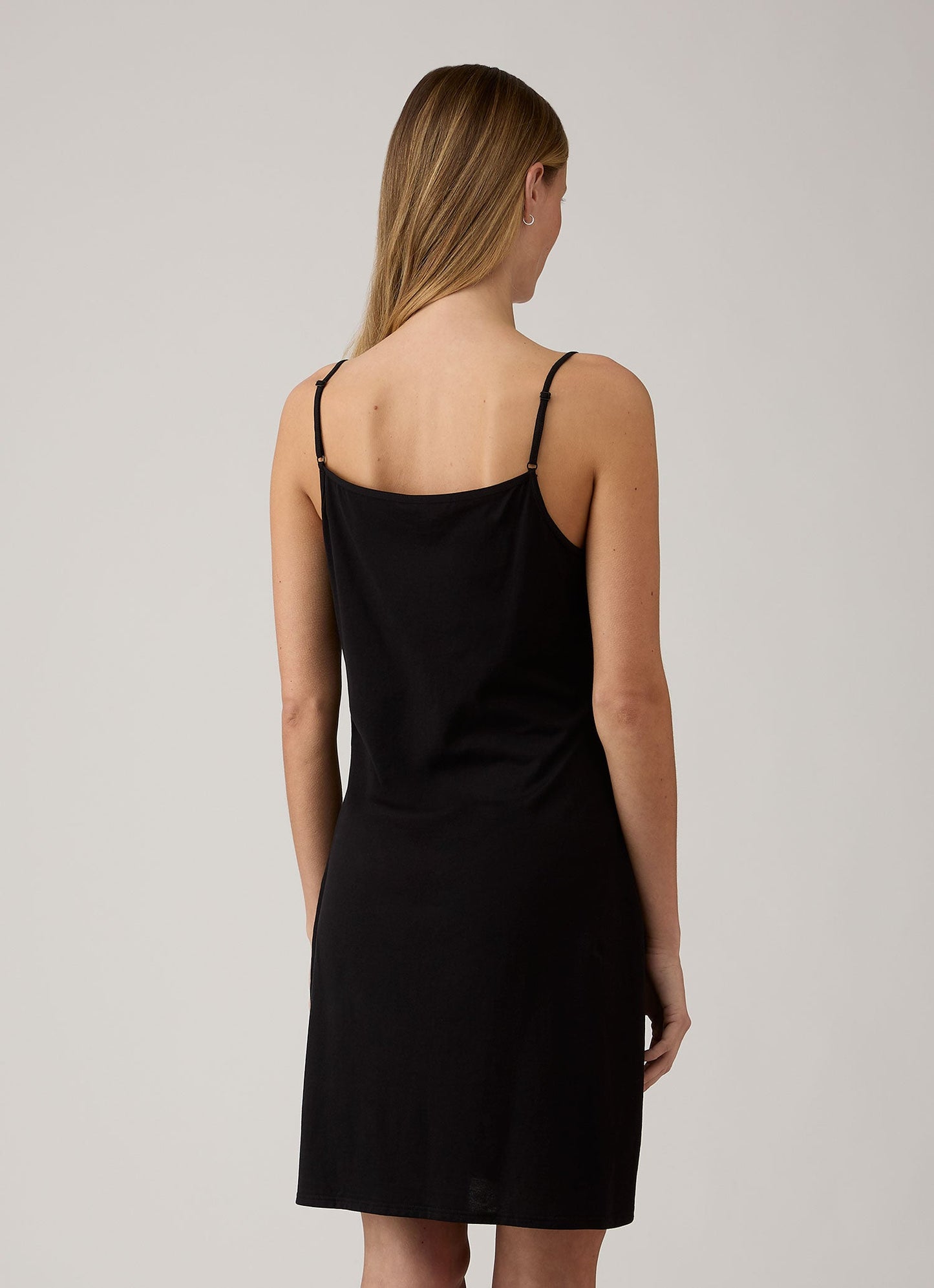 Womens Long Staple Cotton Slip Black Wslp4005 Bkaa