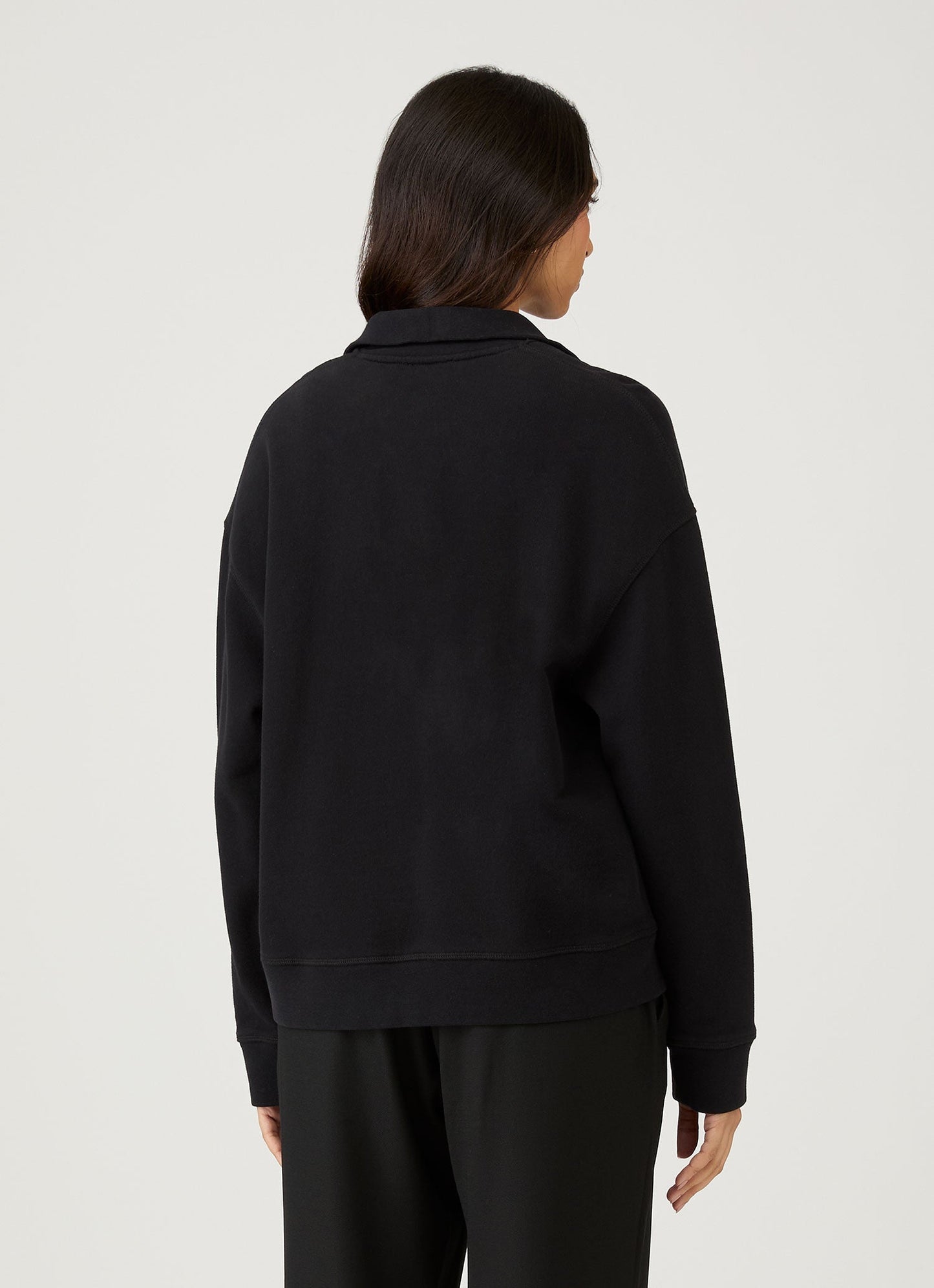 Zip Sweat In Black