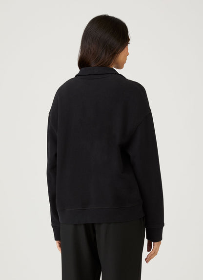 Zip Sweat In Black