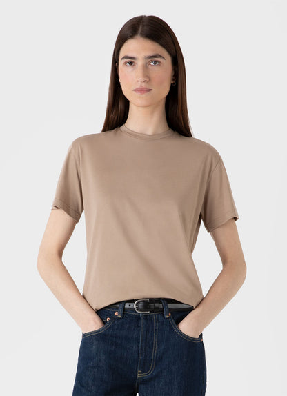 Womens Boy Fit Tshirt In Sandstone Wtsh0087S Brfc