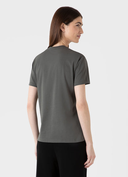 Womens Boy Fit Tshirt In Drill Green Wtsh0087S Gnhv